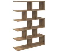 Coespram Scaffale da parete in rovere Artisan, 70 x 20 x 100 cm, scaffale sospeso con 12 scomparti, mensola sospesa per soggiorno, corridoio e ufficio, moderna libreria montata a parete