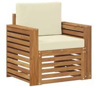 Coespram Set di mobili da giardino in legno di acacia con cuscini color | Design in legno massiccio sostenibile per terrazze e balconi. Include cuscini per seduta e schienale con morbida imbottitura.