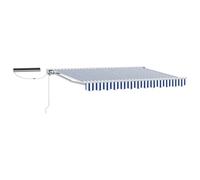 Coespram Tenda da sole elettrica estensibile, 2,5 x 2 m, con braccio articolato, con telecomando e manovella, semicassetta, protezione solare per terrazza, giardino e balcone, in alluminio
