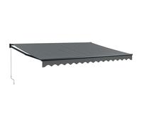 Coespram Tenda da sole retrattile con braccio articolato, 4,5 x 3 m, con manovella, per terrazza e balcone, protezione solare, in alluminio e poliestere, montaggio a parete, protezione dagli sguardi