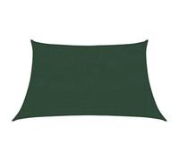 Coespram Tenda parasole trapezoidale, 3/4 x 2 m, verde scuro, HDPE 160 g/m², permeabile al vento e impermeabile, ombreggiante, per terrazza, balcone e giardino