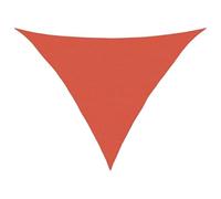 Coespram Tenda parasole triangolare, 5 x 5 x 6 m, colore terracotta, in | Ombreggiante per terrazza, giardino e balcone, in HDPE traspirante con robusti fissaggi in acciaio inox su tutti gli angoli.
