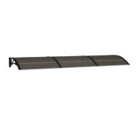 Coespram Tettoia per porta di casa, 300 x 75 cm, in policarbonato, per porta di casa, finestra e balcone, tettoia con robusti supporti in ABS e aste in alluminio, protezione antipioggia