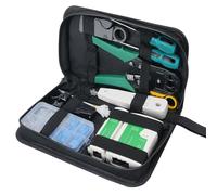 COEWUR 12in1 Strumenti Kit di Rete per Strumenti di Riparazione LAN | Professionali Alicate Crimpatura RJ45/RJ11, Pelacavi, Tester del Cavo Ethernet Cat5/Cat5e per Manutenzione del Computer