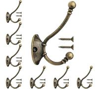 COEWUR 8pcs Appendiabito Retrò Appendiabiti a Parete in Metallo Ganci Appendi Vestiti Cappelli Cappotti Borse per Cucina Bagno Ingresso Camera da Letto