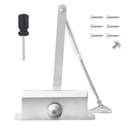 COEWUR Chiudiporta con Funzione di Mantenimento Medio Idraulico Chiudi Porta Automatico Regolabile Chiudiporta per Porte Commerciale e Privata Peso della Porta 40-60KG Larghezza entro 1100MM (Argento)