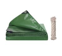 COEWUR Telone 2 x 1 m Telo Verde Impermeabile con Occhielli 420 g/m² Anti UV Telone Copertura Include 10 Metri di Corda per Piscina Trampolino Gazebo Mobili da Giardino