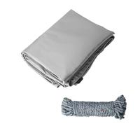 COEWUR Telone 2 x 2 m Telo Grigio Impermeabile con Occhielli 420 g/m² Anti UV Telone Copertura Include 10 Metri di Corda per Piscina Trampolino Gazebo Mobili da Giardino