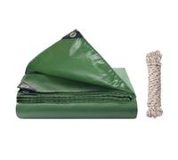 COEWUR Telone 2 x 2 m Telo Verde Impermeabile con Occhielli 420 g/m² Anti UV Telone Copertura Include 10 Metri di Corda per Piscina Trampolino Gazebo Mobili da Giardino