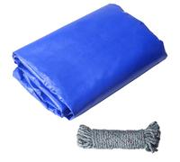 COEWUR Telone 2 x 3 m Telo Blu Impermeabile con Occhielli 420 g/m² Anti UV Telone Copertura Include 10 Metri di Corda per Piscina Trampolino Gazebo Mobili da Giardino