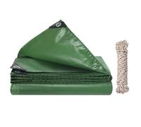 COEWUR Telone 3 x 3 m Telo Verde Impermeabile con Occhielli 420 g/m² Anti UV Telone Copertura Include 10 Metri di Corda per Piscina Trampolino Gazebo Mobili da Giardino