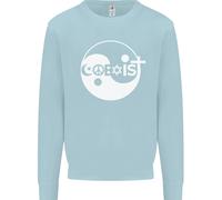 Coexist World Peace Love Religion Hippy Anti Guerra Uomo Sweatshirt Jumper