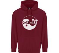 Coexist World Peace Love Religion Hippy Anti War Uomo Felpa