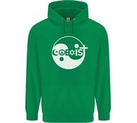 Coexist World Peace Love Religion Hippy Anti War Uomo Felpa