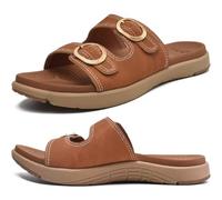 COFACE Sandali Donna Moda Comode Plantar Fascit Slides Ortopedici Estiv Sandali Leggeri Con Yoga Matt Aperta Sandali,Caqui/Beige40