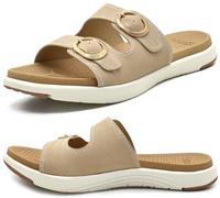 COFACE Sandali Donna Moda Comode Plantar Fascit Slides Ortopedici Estivi Leggeri Con Yoga Matt Aperta, Beige 37