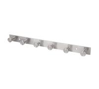 Cofan Appendiabiti da parete con 3, 4 o 5 ganci | acciaio inossidabile 304 | Finitura: satinata, appendiabiti da parete per bagni, ingressi, cucine, corridoi, camere da letto (1, 6 pomelli (33,51 x