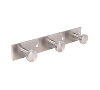 Cofan Appendiabiti da parete con 3, 4 o 5 ganci | acciaio inossidabile 304 | Finitura: satinata, appendiabiti da parete per bagni, ingressi, cucine, corridoi, camere da letto (1, 3 pomelli (15,6 x 2,7