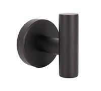 Cofan Appendiabiti nero opaco avvitato a parete | Design rotondo elegante | Materiale: acciaio inossidabile | Kit di fissaggio incluso | Dimensioni: 5 x 5 x 6 cm