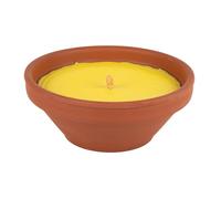 Cofan Candele di citronella in contenitore di terracotta, capacità 300 g, durata approssimativa: 20 ore, confezione da 6 pezzi o vendita unitaria (6, giallo)