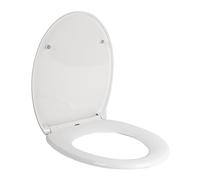 Cofan Coperchio WC | Con bottone a sgancio rapido | Forma ovale | Materiale: polipropilene | Dimensioni: 44,9 x 37,5 cm
