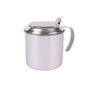 Cofan Grasso in acciaio inox | Filtro staccabile | Contenitore con colino per conservare olio | Icona carne o pesce | Capacità: 0,75 l | Dimensioni: 10 x 12 cm (pesce, 10 x 12 cm)