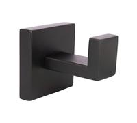 Cofan Gruccia nera opaca avvitata a parete | Design quadrato minimalista | Materiale: acciaio inossidabile | Kit di fissaggio incluso | Dimensioni: 5,5 x 6 x 5,5 cm