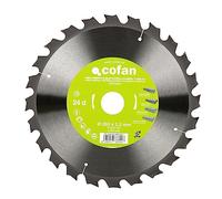 Cofan Lama per sega troncatrice | Disco da taglio per legno e metallo | 24 denti | Ideale per legno duro, pannelli sandwich e metalli con chiodi | Dimensioni: 250 x 30 mm | Spessore del disco: 2,2 mm