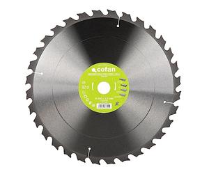 Cofan Lama per sega troncatrice | Disco da taglio per legno e metallo | 32 denti | Ideale per legno duro, pannelli sandwich e metalli con chiodi | Dimensioni: 400 x 30 mm | Spessore del disco: 2,2 mm