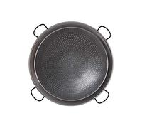 Cofan Padella per Paella con 4 Manici, Acciaio, Grigio, 108 cm Lamiera lucidata Diametro 900 mm (4 Maniglie), Lega