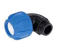 Cofan Raccordo a gomito 90° con filettatura maschio | Diametro da 63 mm e 1" 1/2 di filettatura | Venduto singolarmente