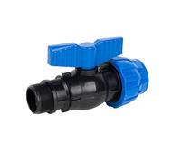 Cofan Raccordo con valvola a sfera | Filettatura maschio PP PN16 | Dimensioni: 50 x 1 1/2"