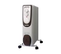 Cofan Radiatore olio | Colore: bianco | 11 elementi | Termostato regolabile | Sicurezza antincendio | Controllo antiribaltamento | Ruote girevoli | Ideale per 25 m2