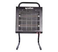 Cofan Riscaldatore a onde corte con potenza 1500 W/3000 W | Protezione IPX4 | Doppio interruttore e tubo alogeno | Adatto per ambienti fino a 40 m2