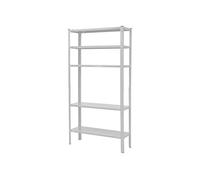 Cofan Scaffale di metallo di colore bianco con 5 ripiani | Con viti e squadre | Il ripiano resiste a un peso di 80 kg | Unid: 1