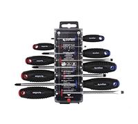 Cofan Set da 4 cacciaviti a taglio e 4 cacciaviti Phillips | Modello Confort Plus | Custodia speciale con gancio | (PH0,1,2,3-SL4,6.5,8)