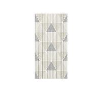 Cofan Tenda da bagno con stampe a triangoli per doccia | Impermeabile con dimensioni standard 2,20 x 2 m | Include 12 anelli