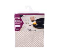 Cofan Tovaglia rotonda antimacchia in resina | stampa di talpe bianche | Materiali: 50% cotone e 50% poliestere | Facile da pulire | Diametro: 1,40 m