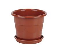 Cofan Vaso rotondo con sottovaso | Per piante e fiori | Ideale sia per l'interno che l'esterno