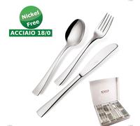 Cofanetto 24 pezzi coltello economico Alfa 18/0 nichel free, (Acciaio 18/ C) Nichel Free, spessore 2 mm cromo