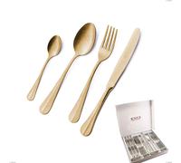 Cofanetto 24 pezzi Royal Retrò PVD Gold, Acciaio 18/10 antico, spessore 2.5 mm, pvd oro cromo