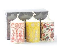 Cofanetto 3 candele stampate Museo della Tela di Jouy - Libertà Americana 1783 e Fantasie Indiane