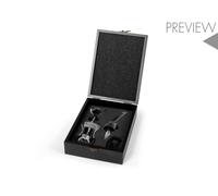 Cofanetto 4 Pezzi Somelier In Legno Colore Nero Con Gadget H&H