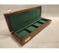 Cofanetto astuccio in legno per monete o medaglie 4 caselle 50x50 mm ideale a...