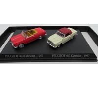 Cofanetto Atlas Duo 2 Metal UH Peugeot 403 Cabriolet 1957 + 403 Colombo HO 1/87
