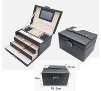 Cofanetto Box Scatola Portagioie Porta Orologi Bracciali Gioielli Collane Nero