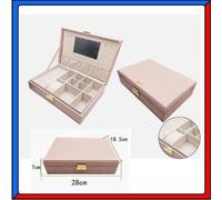 Cofanetto Box Scatola Portagioie Porta Orologi Bracciali Gioielli Collane Rosa