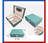 Cofanetto Box Scatola Portagioie Porta Orologi Bracciali Gioielli Oro Celeste