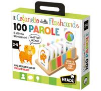HEADU - Il Cofanetto delle Flashcards 100 parole - La Più Ricca Raccolta di Flashcards Per Imparare le Prime Parole | Gioco Educativo 2 3 4 Anni, Imparare a Parlare, Idea Regalo Natale, Made in Italy