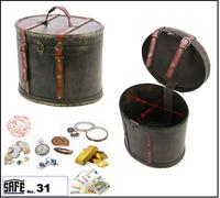 Cofanetto In Legno Design Regina Vittoria Safe 3148 29x23x25cm Rotondo